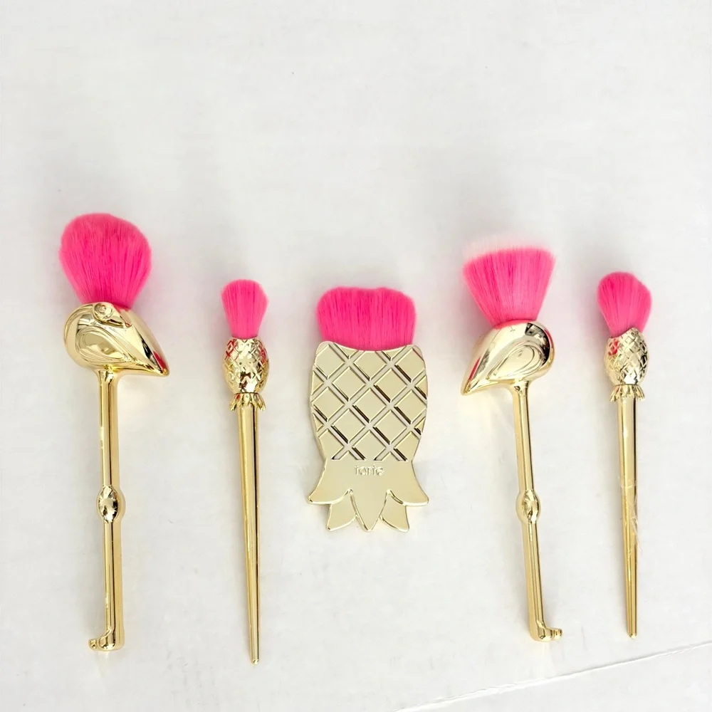 Tarte Pink and Gold Tropical Makeup Brush Set